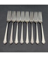 Gorham Plate 1930 LADY CAROLINE Dinner Fork Set of 8 VTG Rare - $54.99