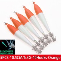 5pcs  Cuttlefish Squid Jig Hook All For Fishing Lures  Glow   Bait Hard Turlutte - £37.46 GBP