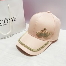 Rhinestone Three-Dimensional Swan Fashion Hat Ladies Light Luxury Wind Cap Seaso - £12.13 GBP