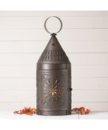 Tinner&#39;s Floor Lantern with Chisel in Kettle Black Tin - 3 ft tall - $4,601.73 MXN