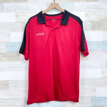 SAFEbuilt Lands End Tech Polo Shirt Red Black Employee Work Uniform Mens... - £15.81 GBP