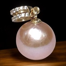 Genuine 11mm Edison Natural Peach Rose Pink Round Cultured Pearl Classy ... - £45.56 GBP