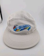 Hot Wheels Mens Hat Embroidered Cap Beige Rainbow Hotwheels Khaki Cotton - $13.07