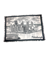 City Of Pittsburgh Super Soft Throw Blanket Green White Fringe 100% Cott... - $753.01 MXN