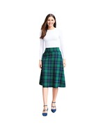 Unique Vintage Green Tartan Plaid A-line Skirt Size M - $61.12 CAD