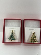Pair Of Talbots Christmas Tree Pins/Brooches - £44.66 GBP