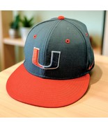 Miami Hurricanes NIKE Fitted Baseball Hat Cap University GREEN ORANGE 7 ... - $15.83