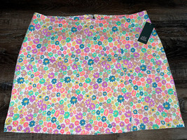 Wild Fable ~ Women&#39;s Floral Spring Mini Skirt Cotton Blend Flowers Plus ~ 14W - £7.56 GBP