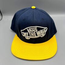 Vans Off The Wall Hat Men Navy Yellow Embroidered Snap Back Cap - $12.44 CAD