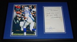 Raymond Berry Signed Framed 12x18 Letter &amp; Photo Display Colts Patriots - £54.94 GBP