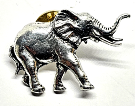 Elephant Pin Badge Wisdom Family Brooch Nature Lucky Icon Pewter Badge Pin Lapel - £5.81 GBP