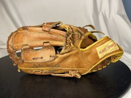 Vintage Dudley D400 Brown Leather Softball Glove Mitt LFT Left Hand Throw - $29.70
