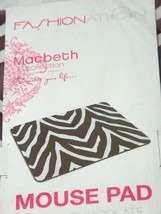 Macbeth Collection Printed Mousepad Zebra Chocolate (MB-MP1CZ) New - £6.84 GBP