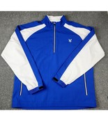 Footjoy Jacket Men&#39;s Large Windbreaker Blue White Embroidery Golf Quarte... - €21,53 EUR