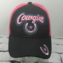 Cowgirl Pink Black Hat Adjustable Ball Cap - £11.86 GBP
