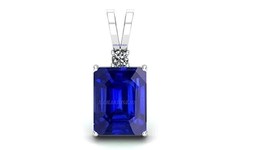 7.25 Ratti Blue Sapphire Pendant/Locket (Nilam/Neelam Stone Silver Penda... - $25.34