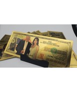 100 Trillion Dollars Trump and Melania Novelty 24K Gold Foil Plated Note... - $18.69