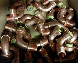 6 Copper Unigrip Sharkbite PEX push to fit 1/2&quot; elbow x 1/2&quot;  male adapter - $308.96 MXN