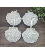 Clams Ornaments Christmas Tree Coastal Silver Plastic Beach Nautical Dec... - $24.99