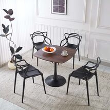 Mid-Century Pedestal Dining Set 4-6, Metal Leg MDF Top Table - $497.99