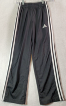 adidas Track Pants Unisex Small Black 100% Polyester Elastic Waist Logo ... - $12.97