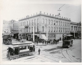 Vintage 8x10 Glossy Photo Downtown San Diego Electric Railway Co. - £11.21 GBP