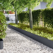 vidaXL Lawn Edgings 20 pcs Anthracite 39.4x0.2x11.8 in Steel - $556.01 CAD