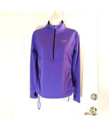 AVIA Purple Long Sleeve 1/2 Zip Gathered Sides Athletic Pullover Jacket ... - $15.19