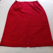 Vintage Stella Louise for KB Womens Red Maxi Pencil Skirt With Zip & Slit Sz 20W image 2
