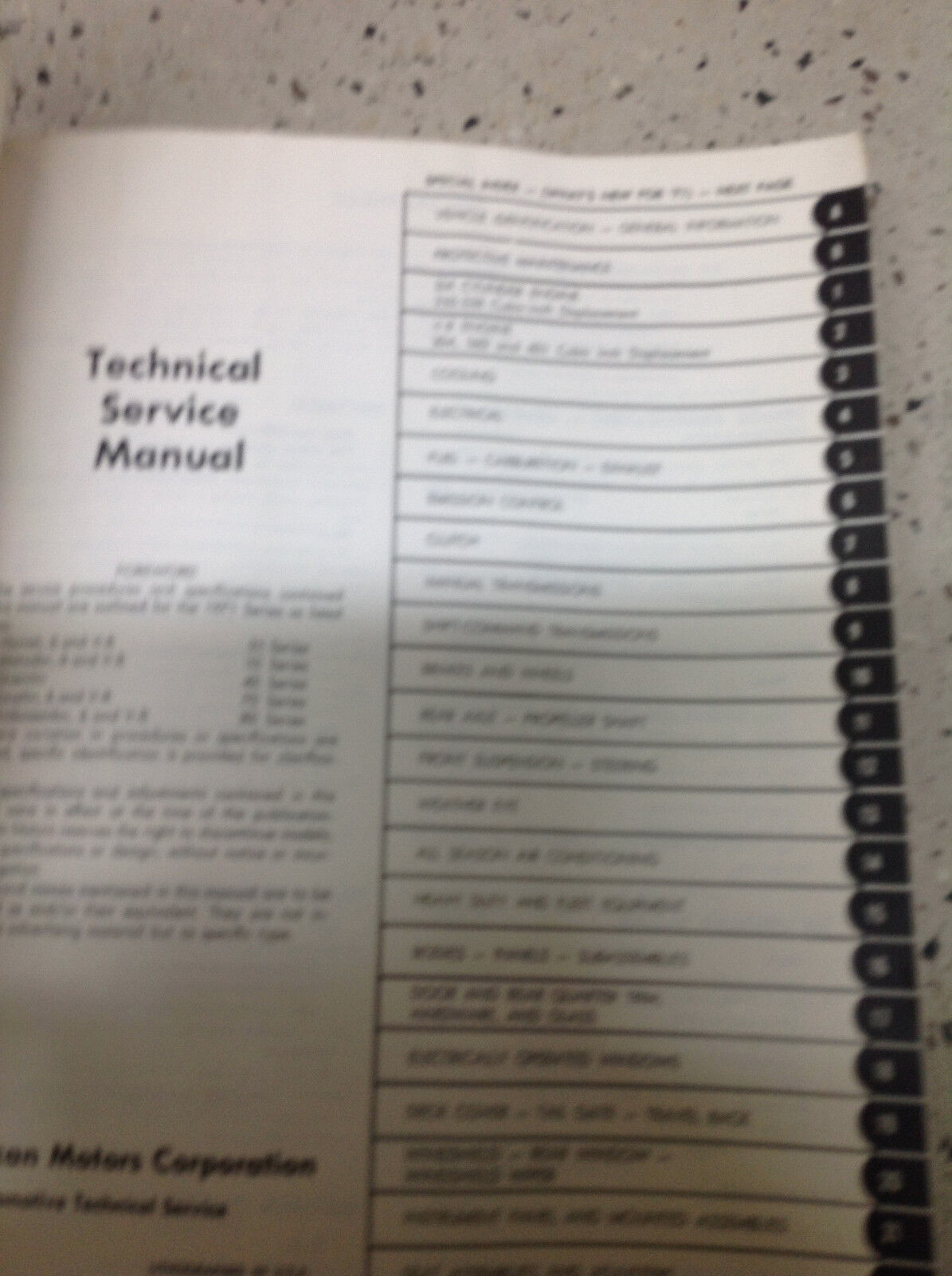 1971 AMC Gremlin Hornet Matador Technique Réparation Service Atelier Manuel OEM Item image 3