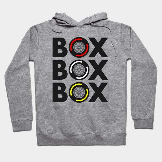 Box Box Box F1 Tire Compound Design Hoodie - $36.99