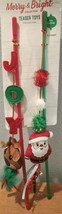 Christmas TEASER Toys for Cats 2 Wands with Bells Feathers Catnip Fuzzy Balls - £7.88 GBP