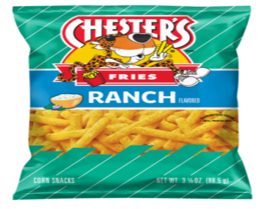 Chester&#39;s Fries Corn Snacks Ranch Flavored 12-3 1/8 Oz Big Bags! - $1,115.23 MXN