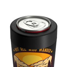 Stainless Steel Can Holder, Vacuum Insulated, 12oz, Black Lid, Outdoor Camping - £26.34 GBP