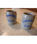 Lot of 2 Leuvenschbier Stein Mug .4L Handmade - $743.81 MXN