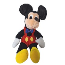 Vintage Applause Disney Mickey Mouse Plush Red Overalls Stuffed Animal 11&quot; - $31.15 CAD