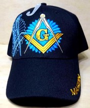 GRAND MASON BLACK EMBROIDERED BALL CAP COMPASS, STRIPES  / G - $186.21 MXN