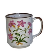 Vintage Stoneware Coffee Mug Hearthside Buffet Ware Cup Pink Flowers #55... - £9.93 GBP