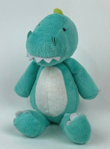 Carter's Aqua & White Plush Dino Dinosaur Stuffed Animal 60115 Lovey 11" Green - $16.34