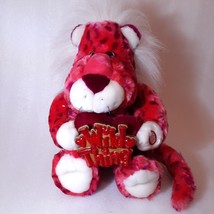 Dan Dee Plush Leopard Valentine&#39;s Day Sings Wild Thing pink red cheetah Musical - $14.00