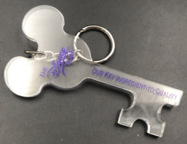 The Disney Team Clear Plastic Keychain - Key Quality Cast Exclusive 4.5&quot; - £11.85 GBP
