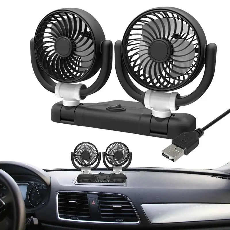 Vehicle Car Fan Small USB Cooling Fan Rotatable Desktop Summer Quiet Fan For - £32.18 GBP+