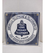 Vintage Sealed 8x8 Porcelain Sign from American Telephone &amp; Telegraph Co... - $299.99