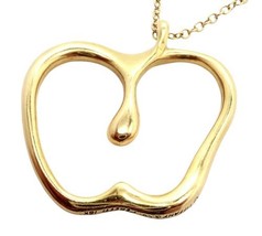 Authentic! Tiffany &amp; Co Peretti 18k Yellow Gold Large Apple Pendant Neck... - $1,850.00