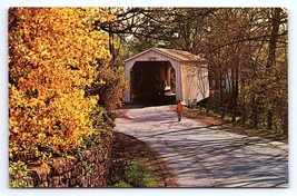 Postcard Green Sergeant&#39;s Covered Bridge Rosemont-Sergeantsville Road New Jersey - £2.89 GBP