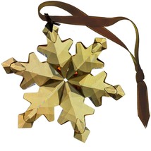 Swarovski 2012 Gold Tone Christmas Star / Snowflake - Mint, ornament only - $149.98