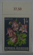 Stamps Vintage Austria Austrian 1.50 Schilling Alpine Flora Akelei X1 B15 - $1.75