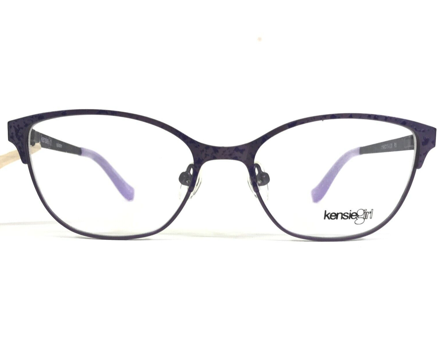 Primary image for Kensie Girl Kids Eyeglasses Frames Splatter PU Purple Cat Eye Full Rim 46-15-120