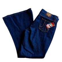 Run &amp; Fly Dark Wash Indigo Mid Rise Flare Blue Jeans Size 34R Waist 34 In NWT - £75.93 GBP