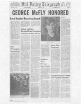 1985 Back To The Future Hill Valley Telegraph George McFly Honored Replica - £2.38 GBP